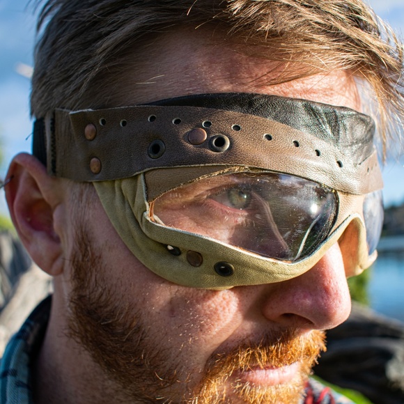 Hand Made Leather goggles, Burningman Approved - Picture 8 of 8